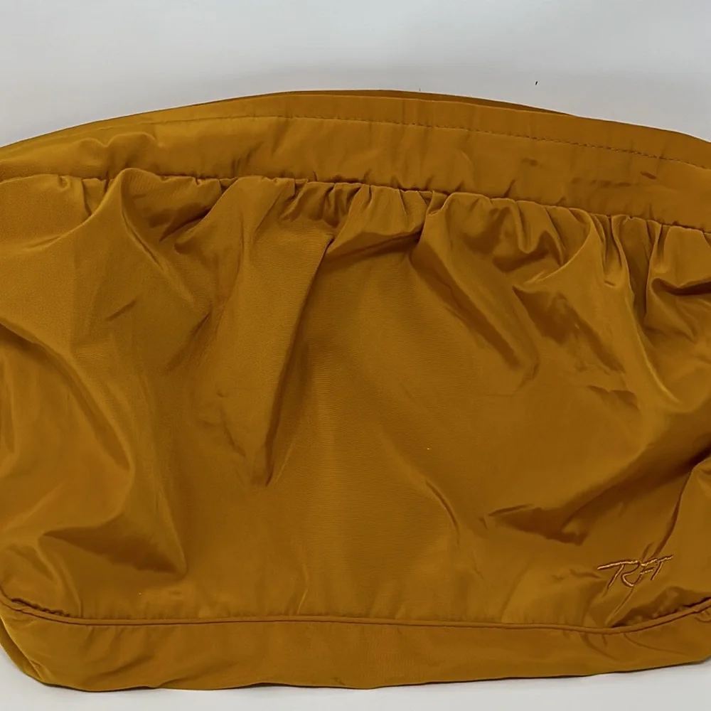 RFT Gold Cosmetic Purse Zip Up Pouch Excellent Condition